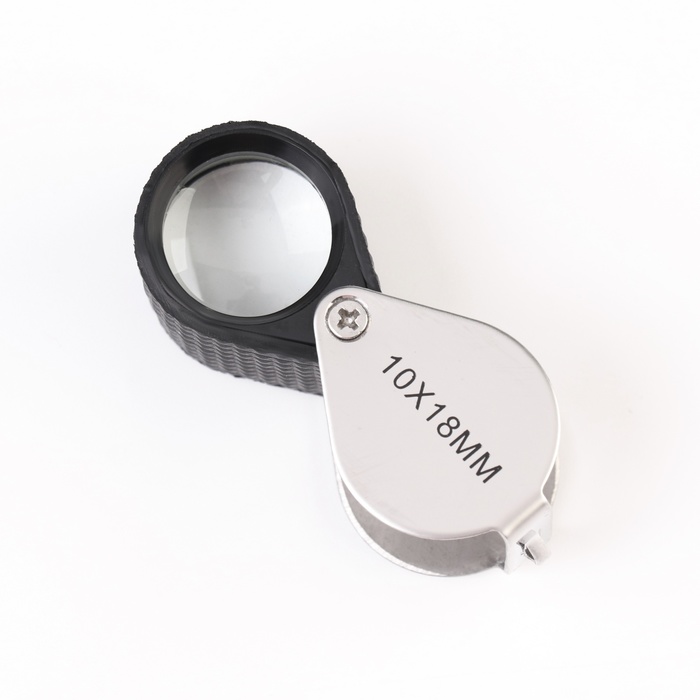 Лупа складная мини, кратность 10, линза 18 мм